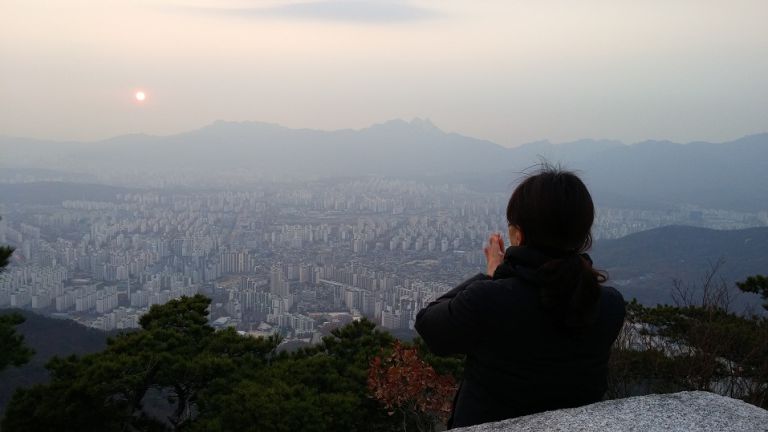 불암산 정상 기도
